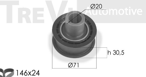 TREVI AUTOMOTIVE Комплект ремня ГРМ KD1128